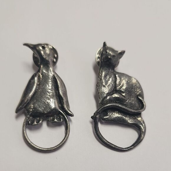 H. Adams Signed Pin Brooch Animals - Picture 1 of 4